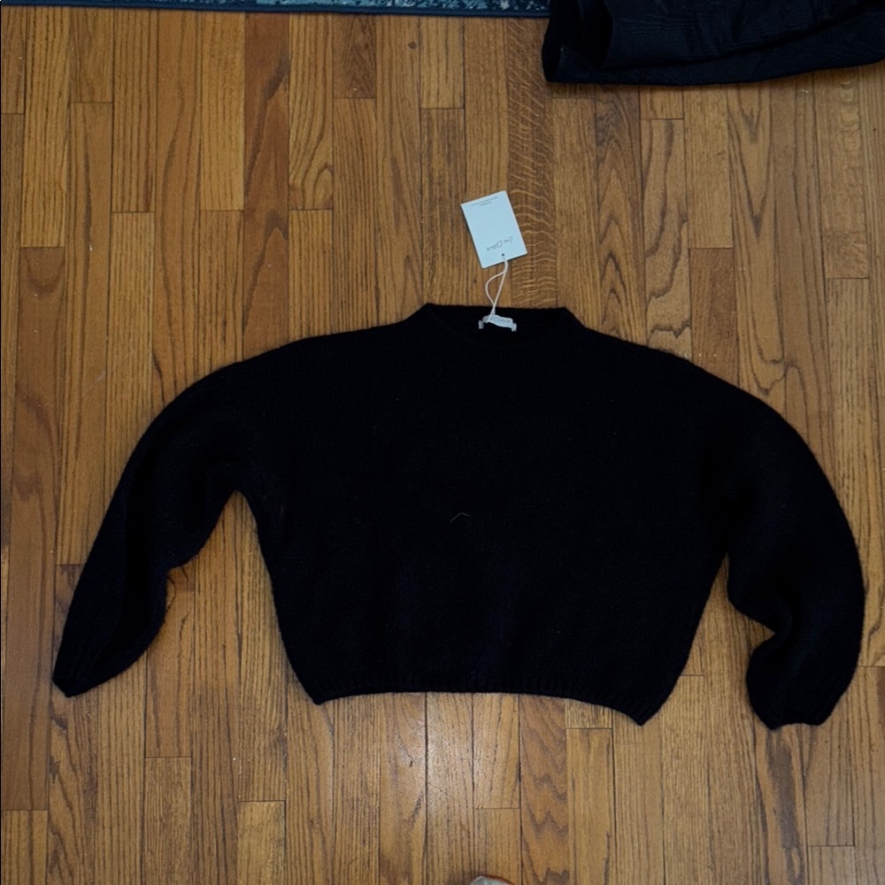 Easy Clothes Black Cowl Neck Sweater with Cozy Knit